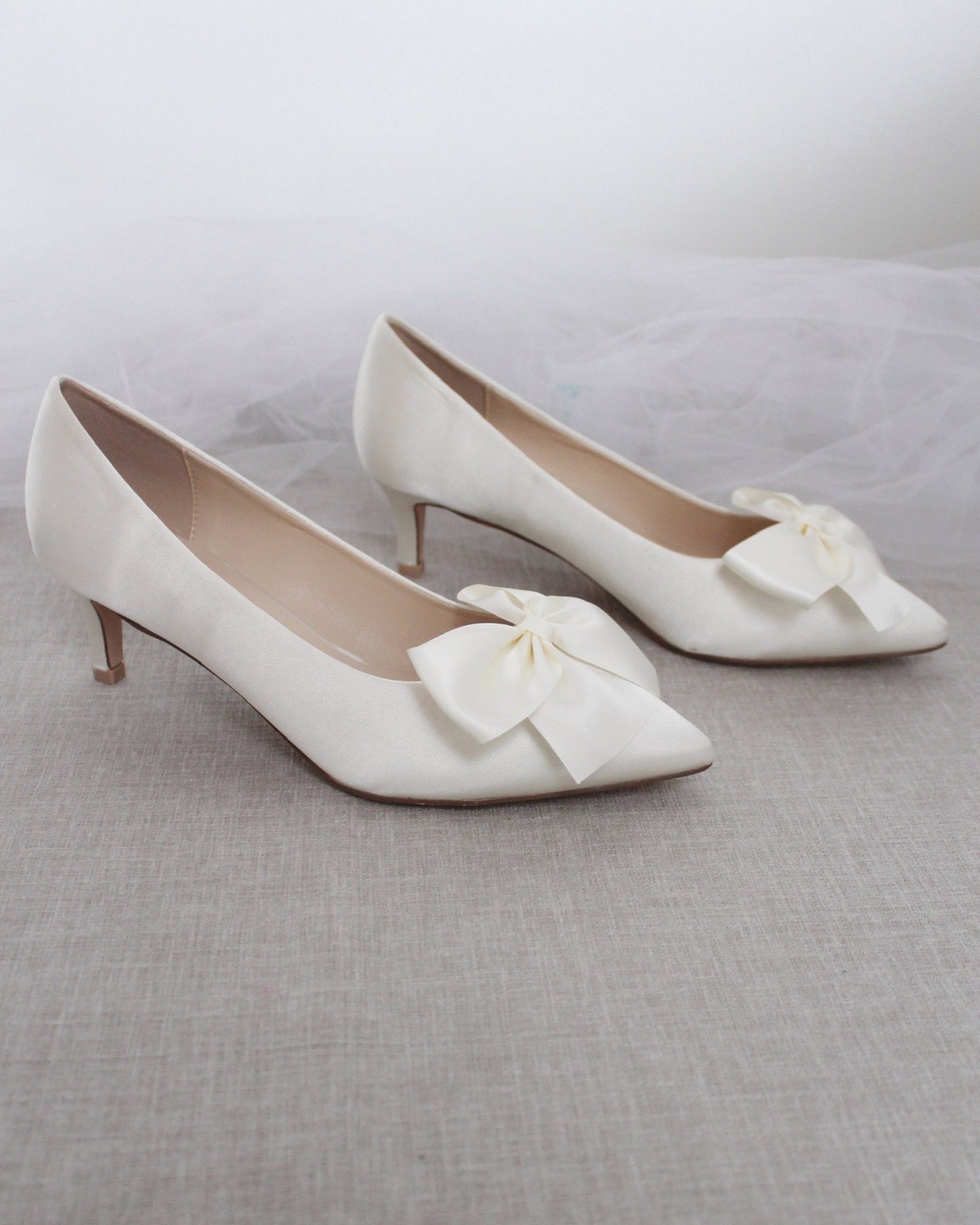 Women Low Heel Pump Shoes Round Toe Stilettos Slip on Wedding Party Dress  Shoes | eBay