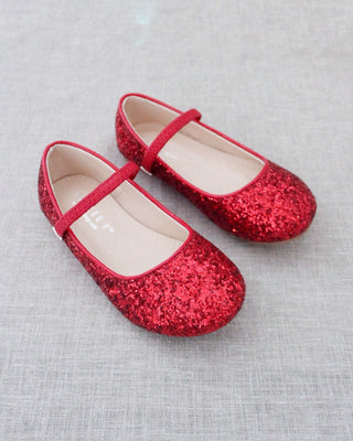 Red glitter shoes