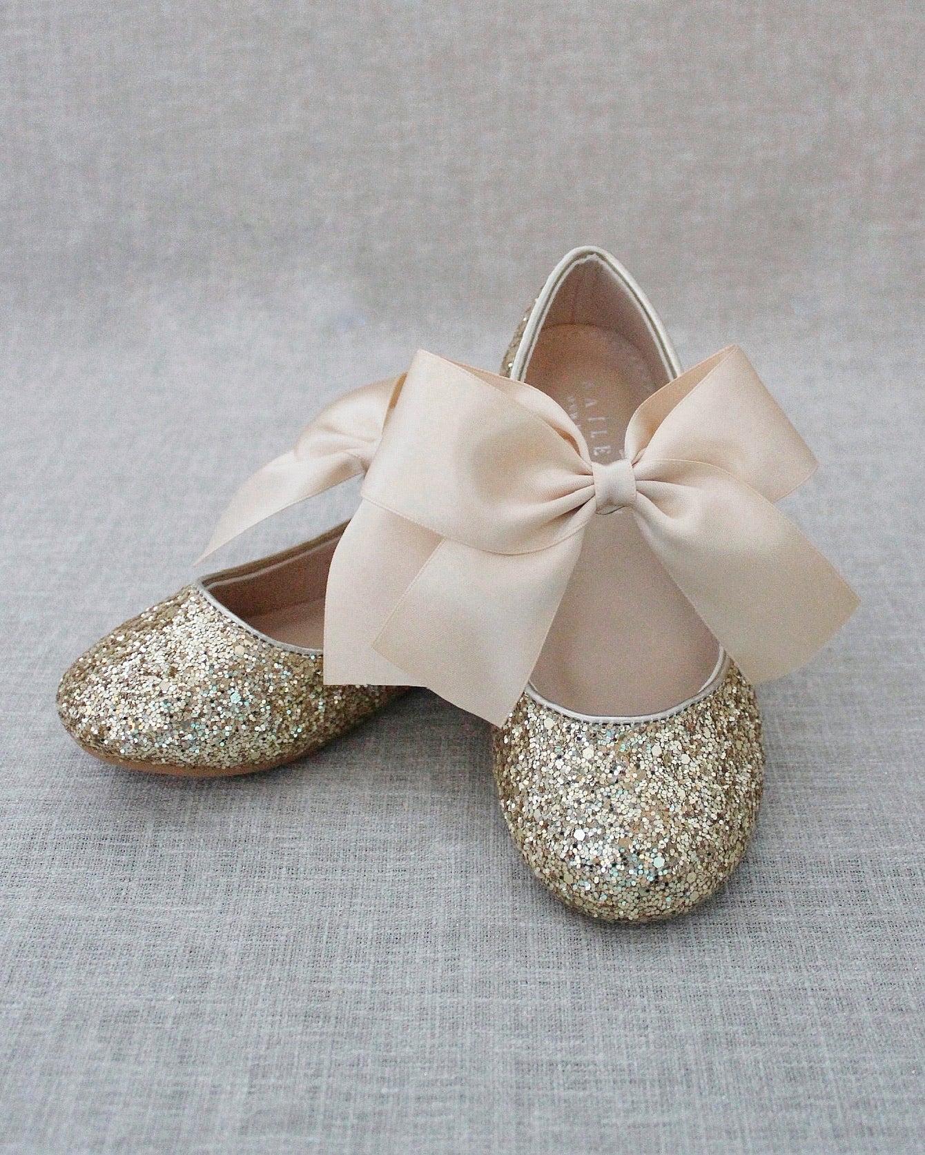 Gold Shoes for Girls, Ballet Flats, Maryjane and Heels, Flower Girls ...