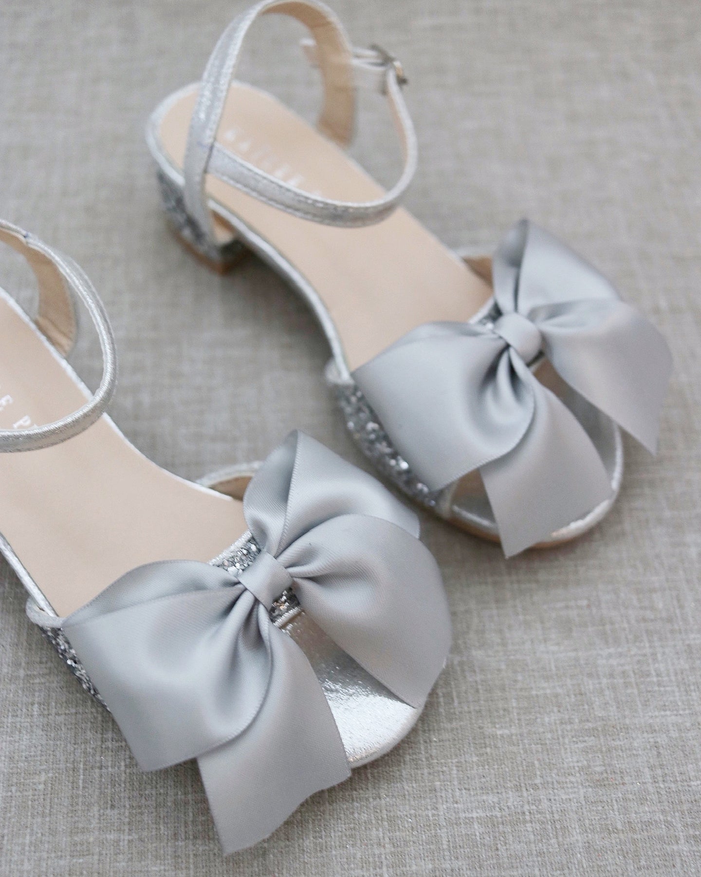 Childrens silver sandals for wedding top