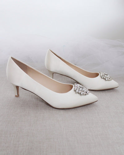 ivory shoes low heel