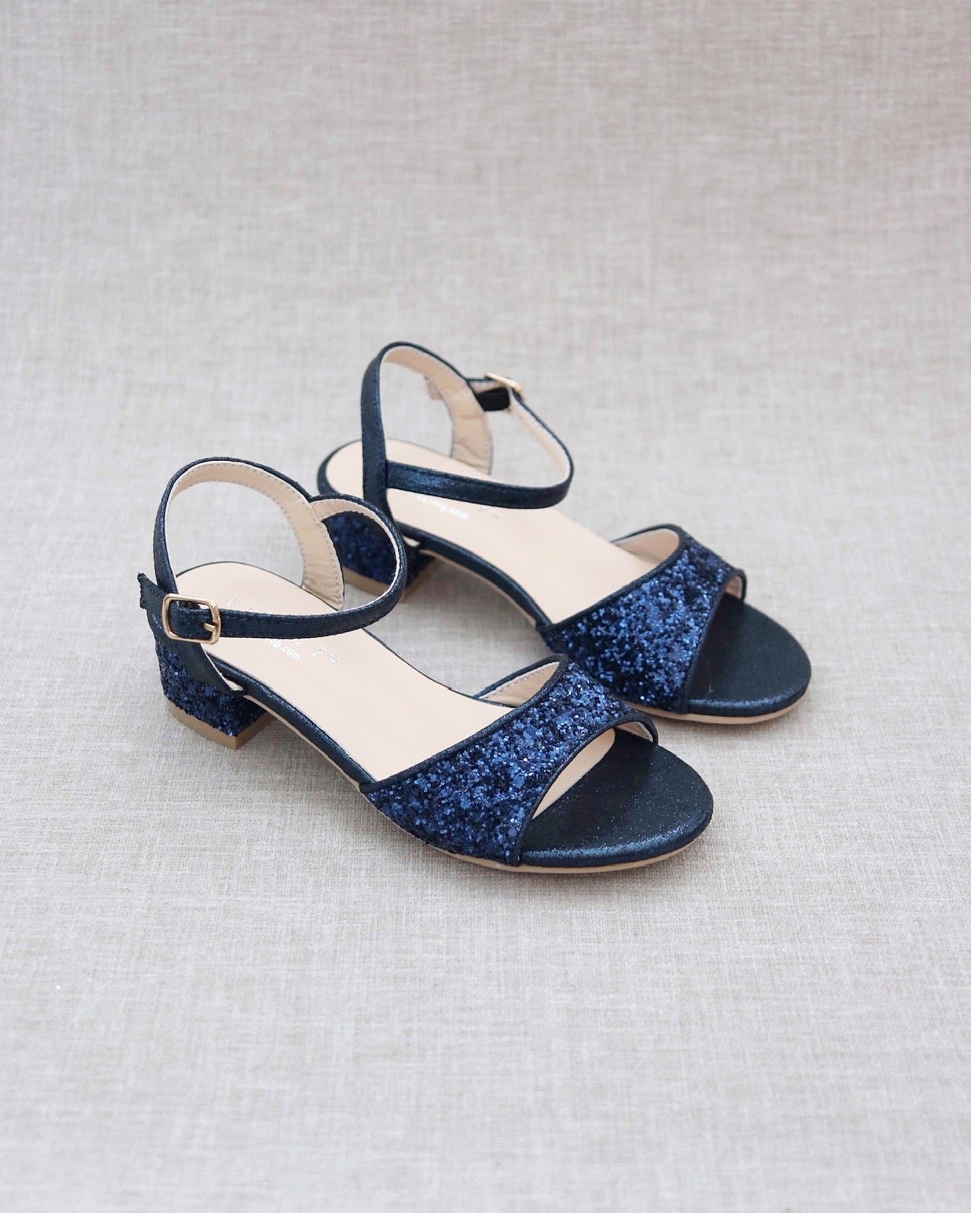 New Style Ladies' Blue Sparkling Sequin Sandals For Dating And Outdoor  Activities With Chunky Heels | SHEIN USA