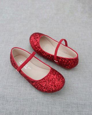 Red glitter shoes