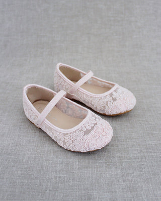 dusty pink crochet girls shoes