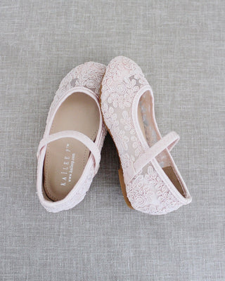dusty pink crochet girls shoes