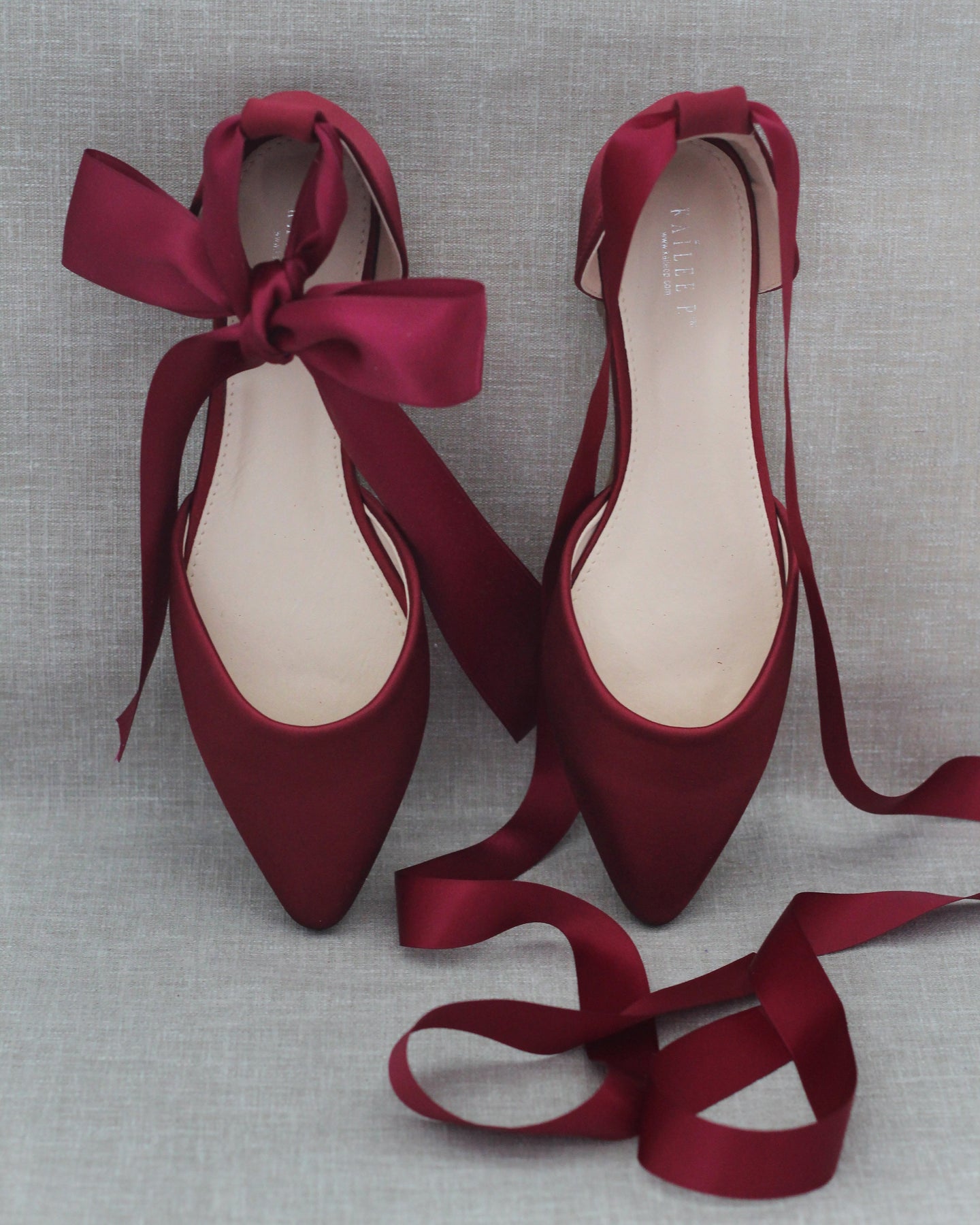 Burgundy sales ballerina flats