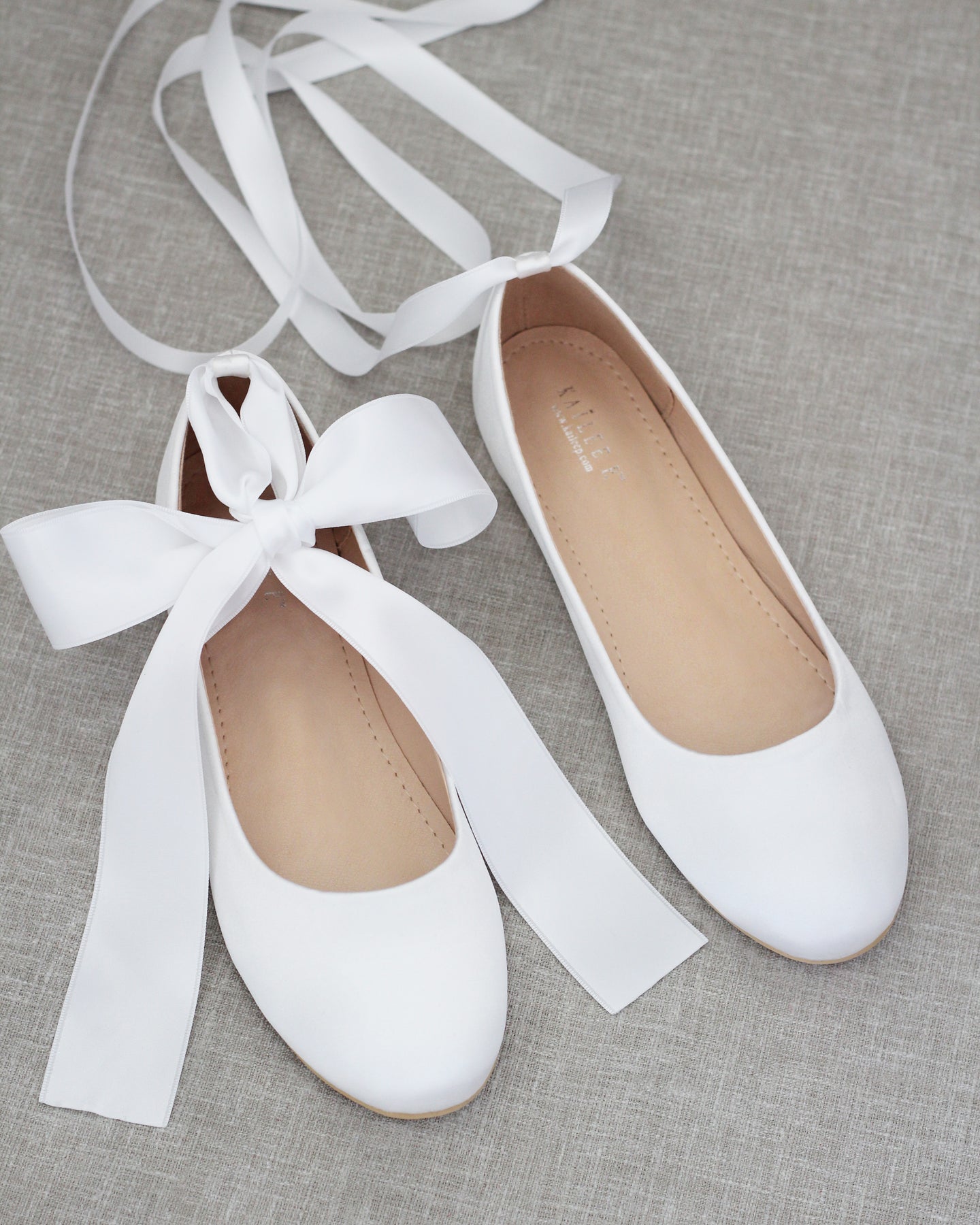 White bridal ballet sales flats