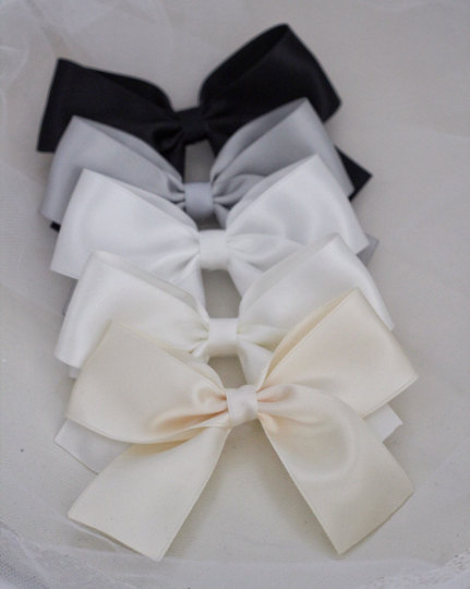 Satin Bow Hair Clips for Girls