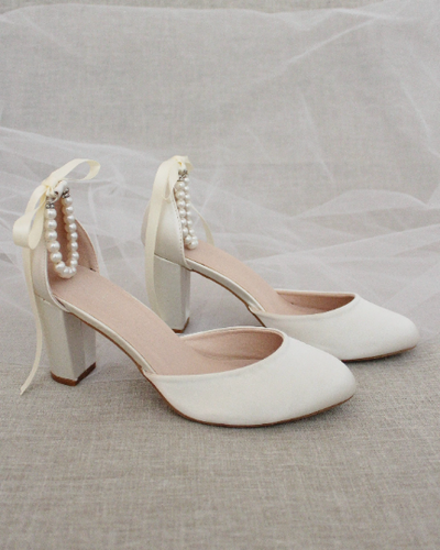 Block Heel Wedding Shoes | Bridal Wedges & Heels – Charlotte Mills US