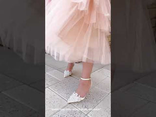 Wedding heels with rhinestones embellished