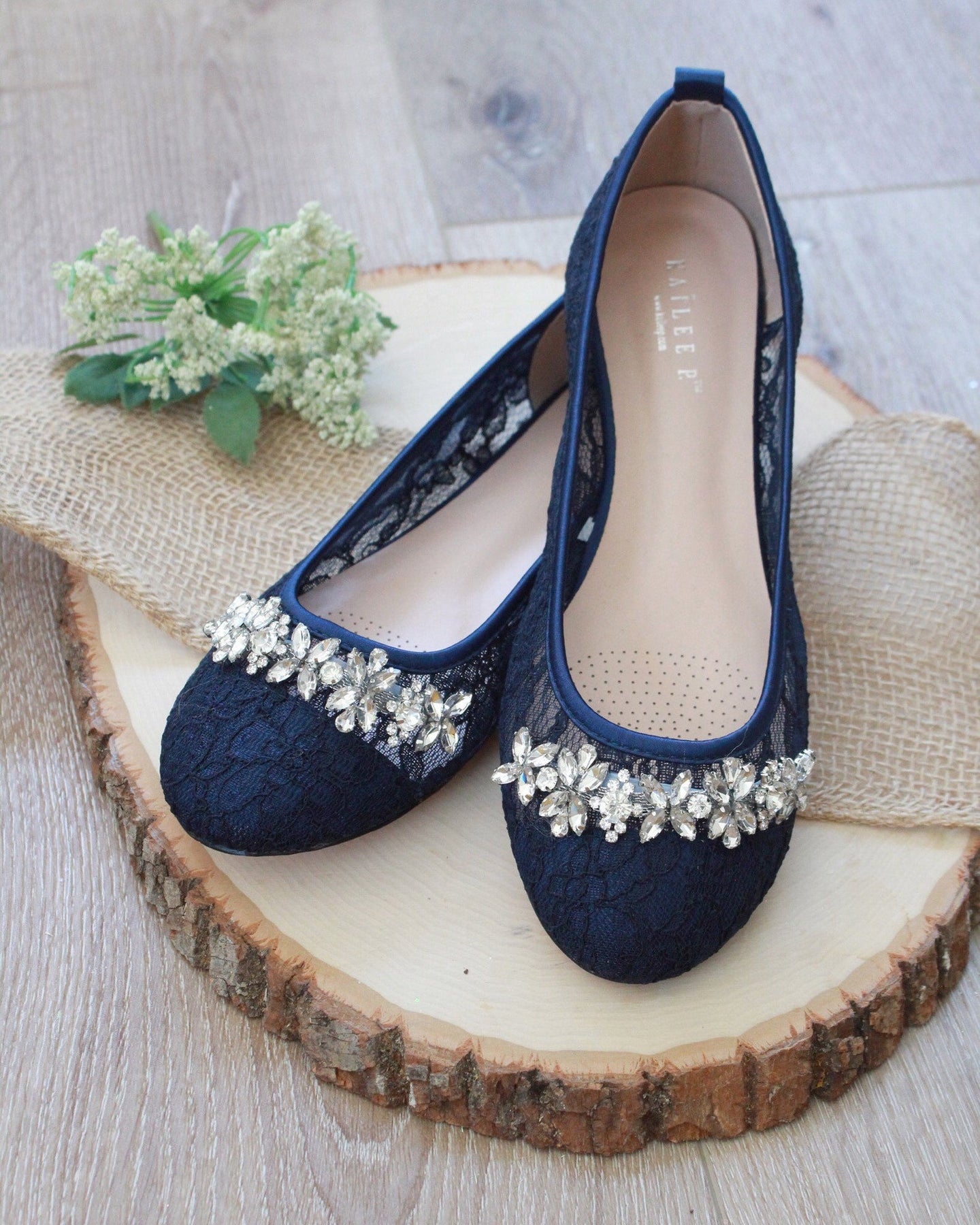 Navy blue flat shoes for wedding Clearance
