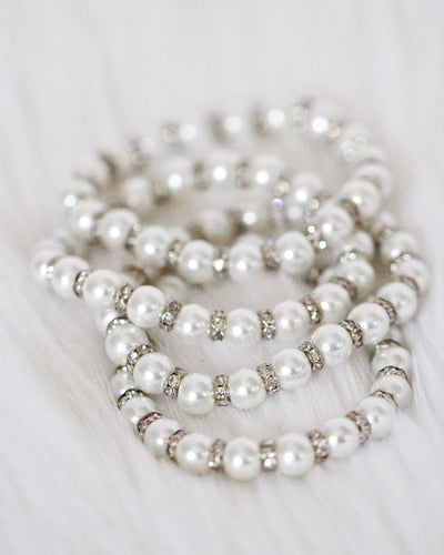 pearl silver bracelet