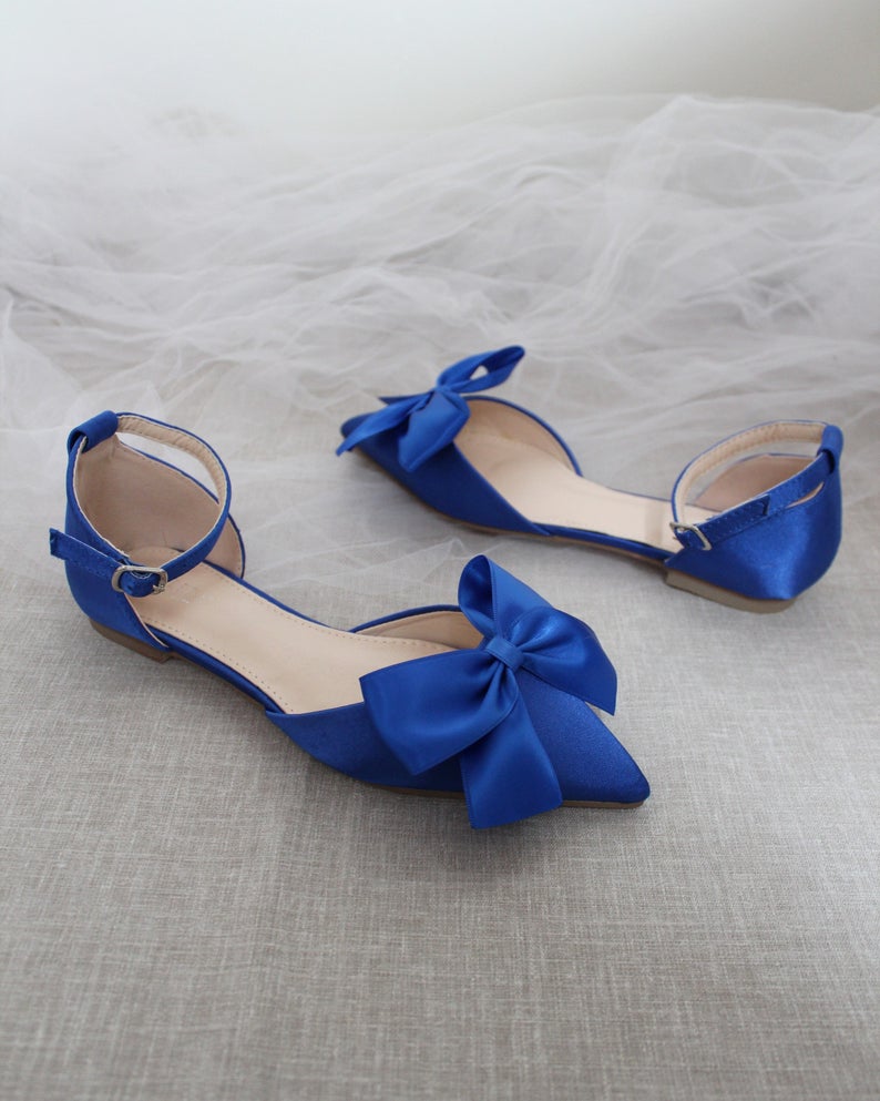 Pointy Toe flats with Front Satin Bow Pointy Toe flats with Front Satin Bow