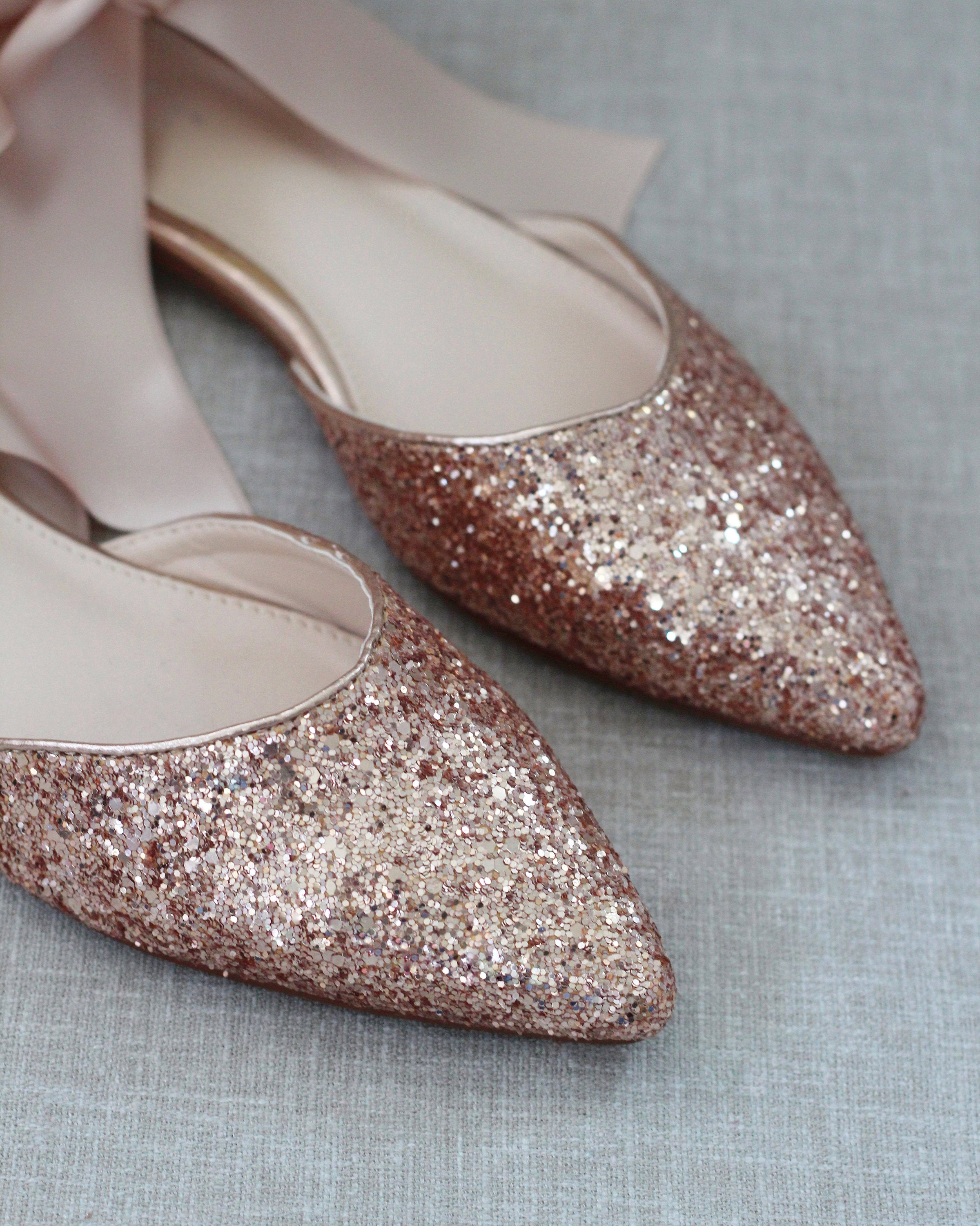 Silver Asos Glitter Flats Strap Flats Rose Gold Flat Shoes Wedding