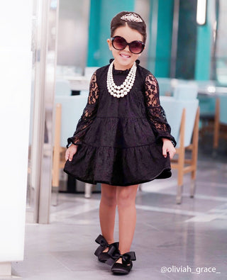 Black Mary Jane Girls Flats with Bow