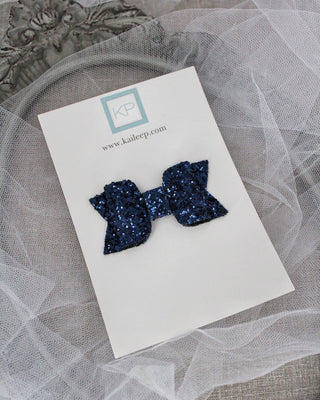 Navy Rock Glitter Hair Clip or Shoe Clip