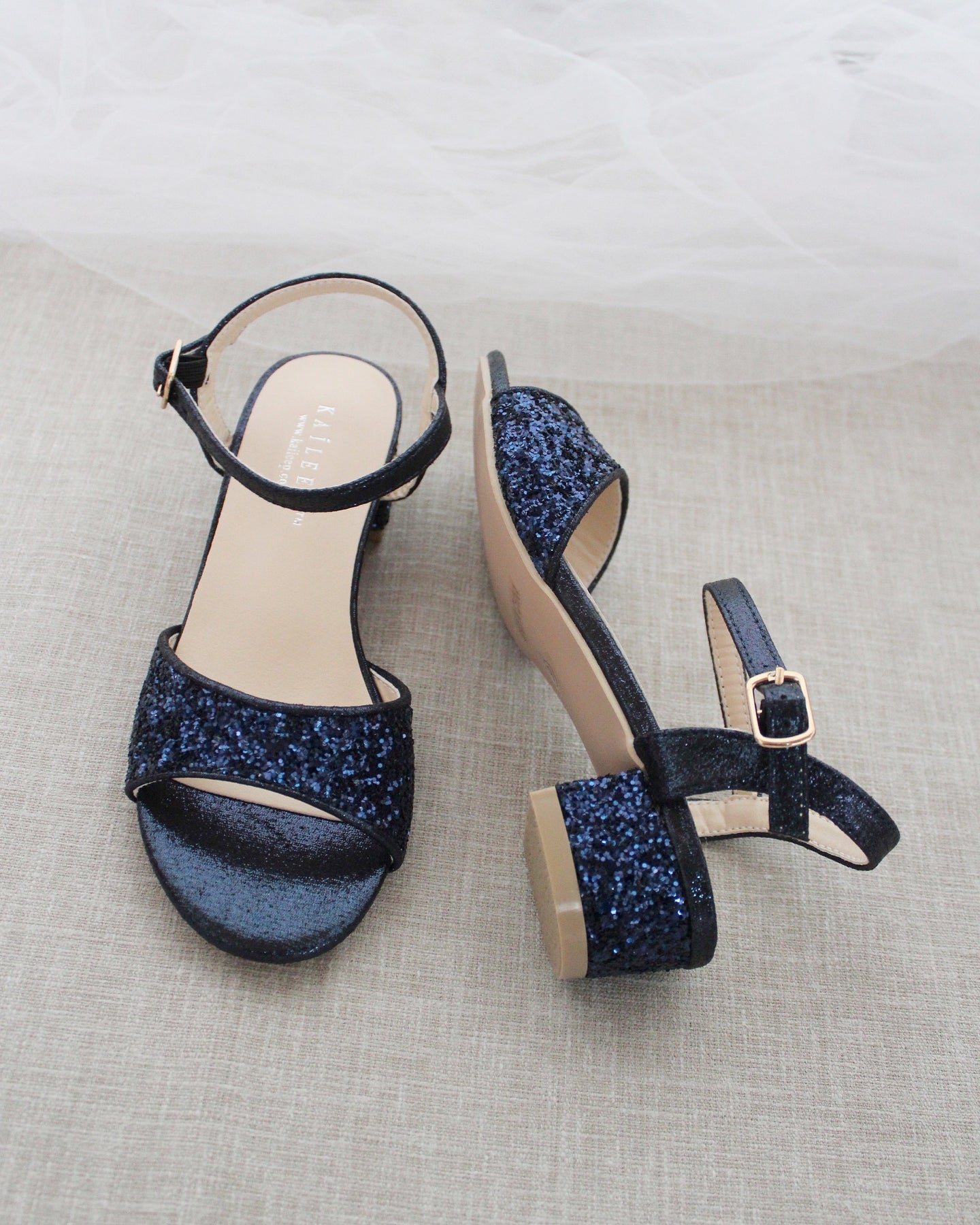 Kate Spade Licorice Too navy blue glitter pumps 8 perfect wedding shoes 💙  | eBay