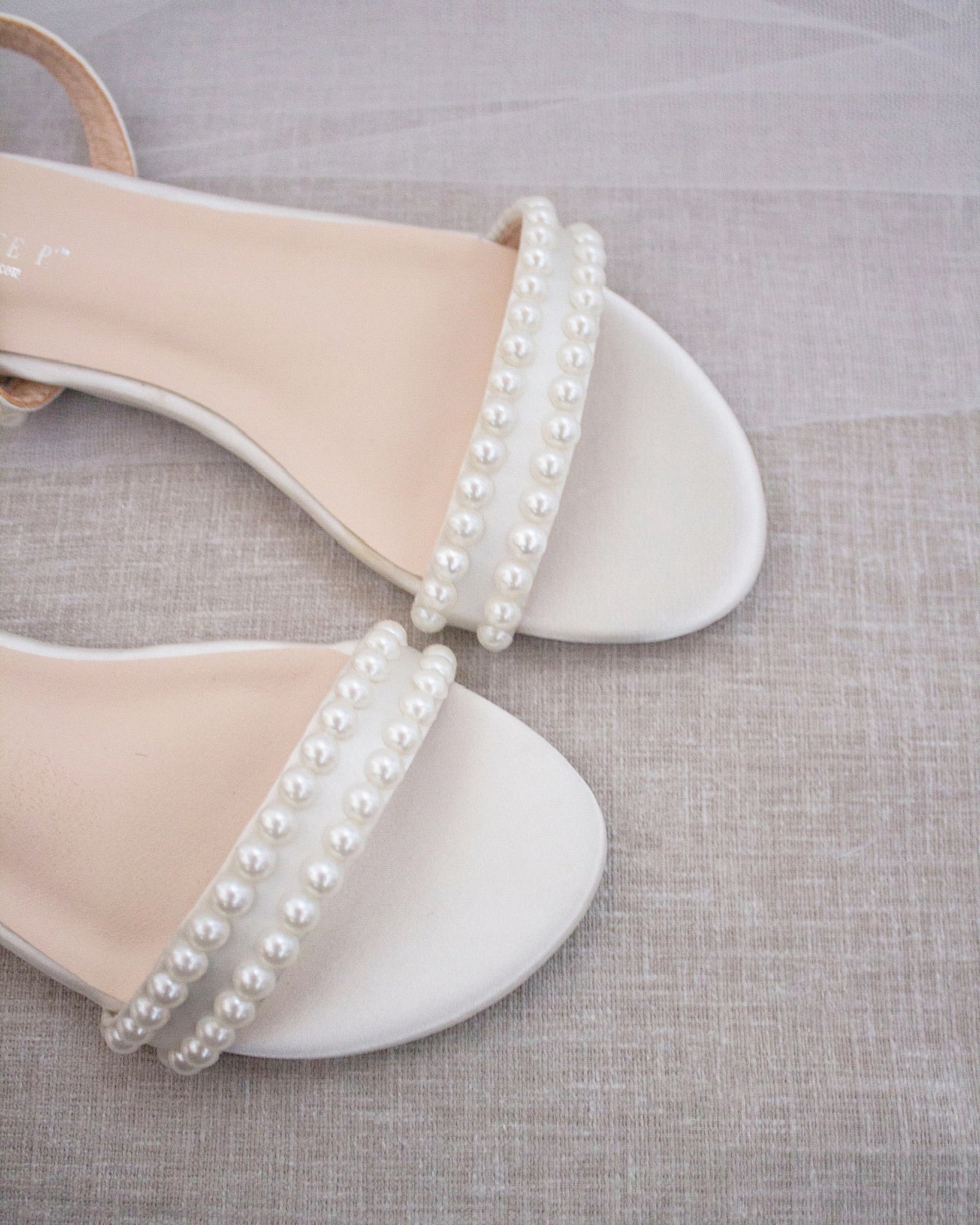 Women Faux Pearl & Ruffle Decor Ankle Strap Stiletto Heeled Sandals Fashion  White Ankle Strap Sandals | SHEIN