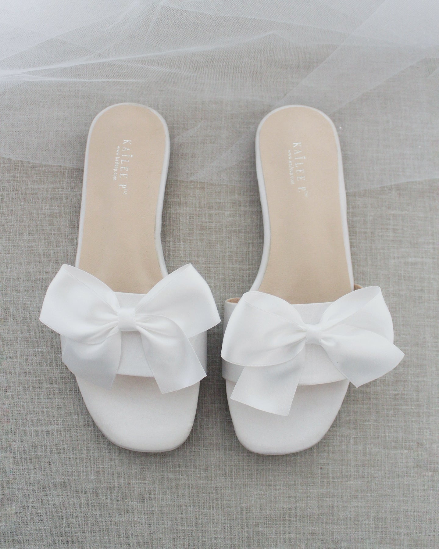 White slip discount on sandals