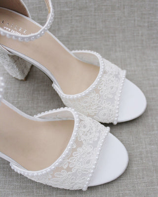 white bridal shoes
