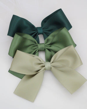Satin Bow Hair Clips for Girls