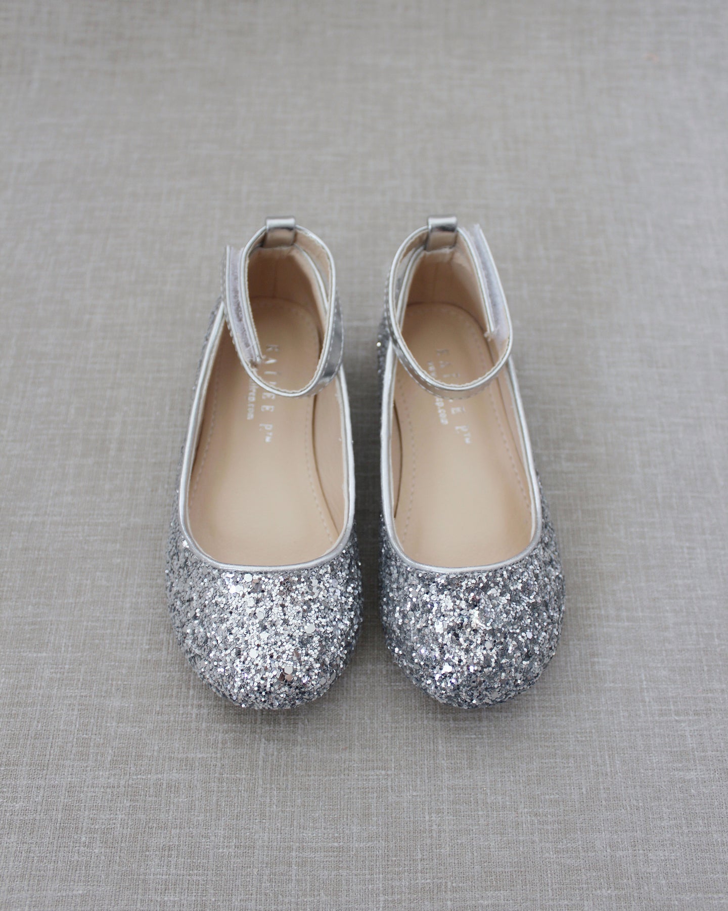 Silver Rock Glitter Maryjane Ballet Flats - Birthday Shoes, Girls Shoes ...