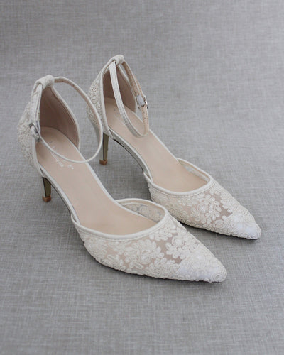 Ivory Lace Heels