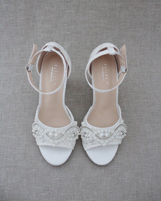 White wedding shoes