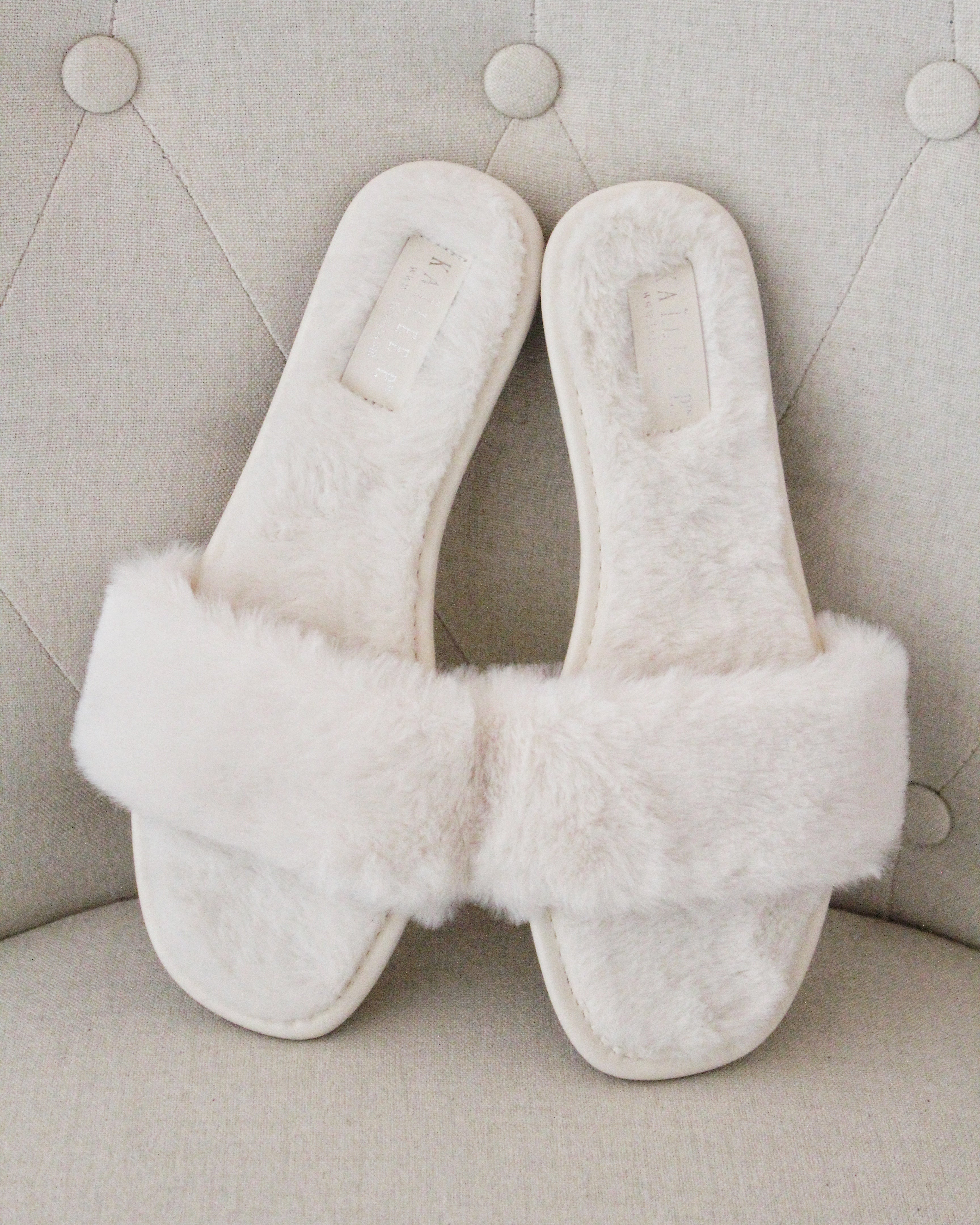 Faux Fur Slide Flat Wedding Sandals, Bridal Sandals, Bridesmaid Gift
