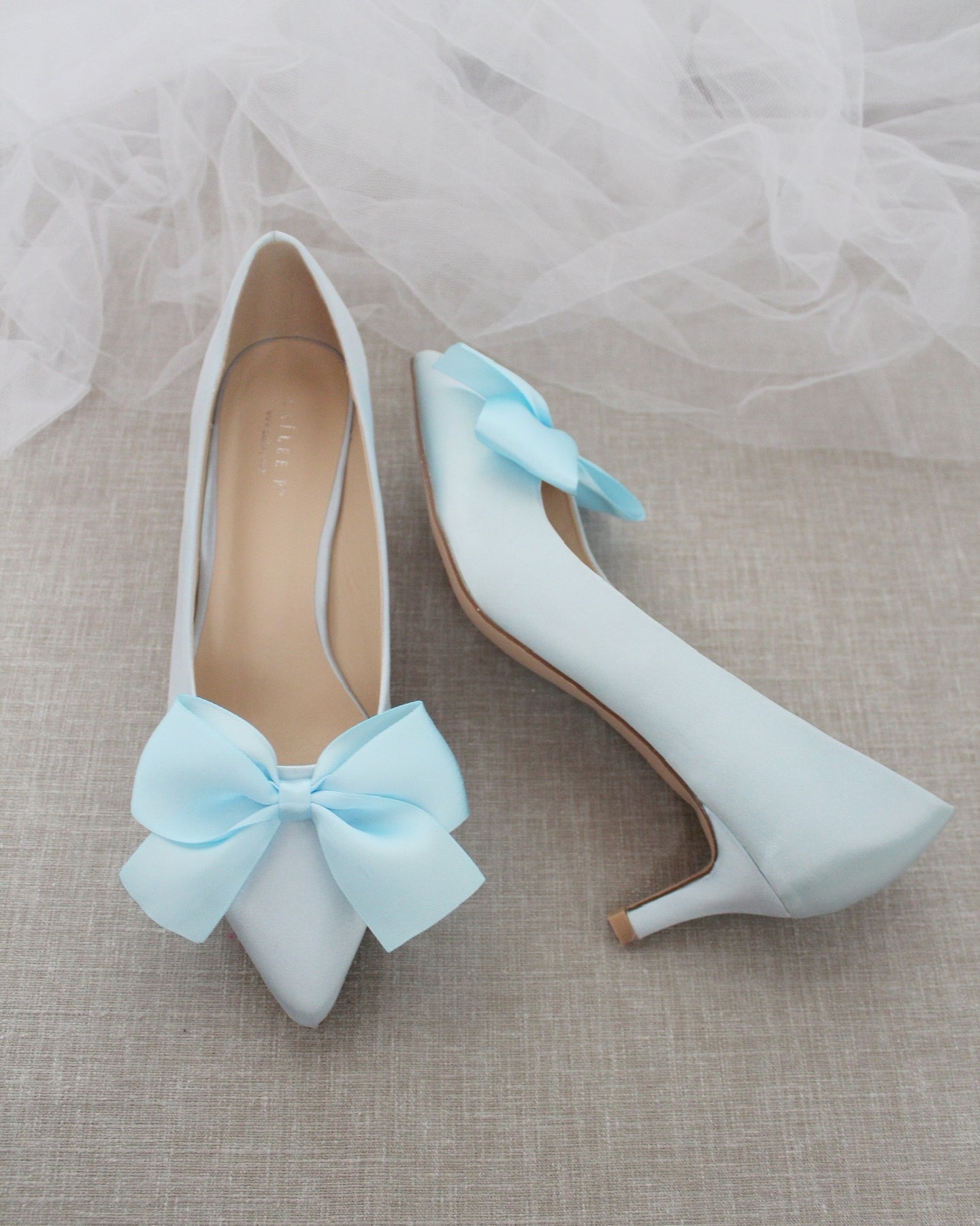 Blue Point Toe Stiletto Bow fashion high-heeled shoes | Heels, High heel  shoes, Womens high heels