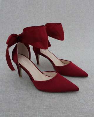 burgundy wedding shoes