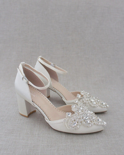 White wedding shoes