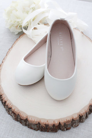Ivory kids flats