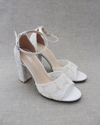 white wedding shoes