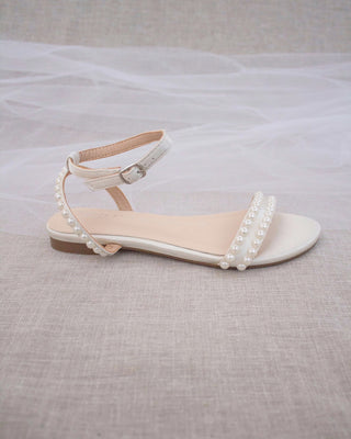 Ivory wedding sandals