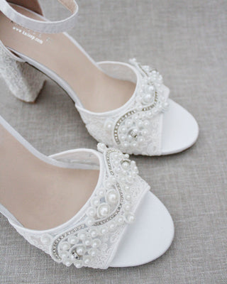 White wedding shoes