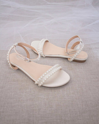 Ivory wedding sandals