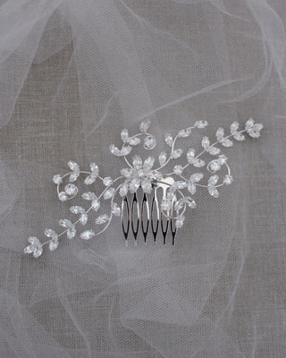 Rhinestones Flower Sprays Hair Comb