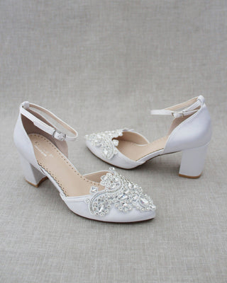 white wedding shoes