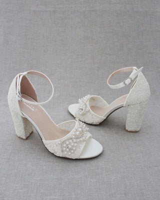 Ivory bridal shoes
