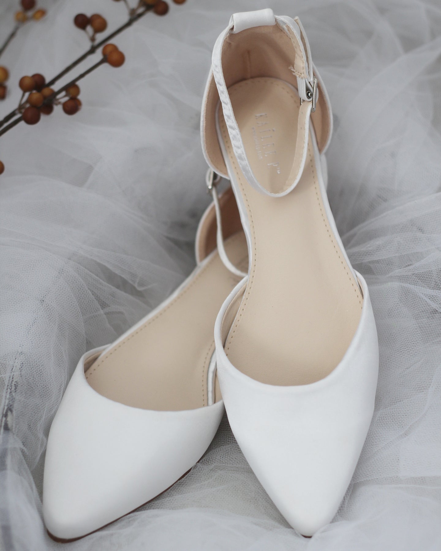 Flat wedding shoes with ankle strap Clearance