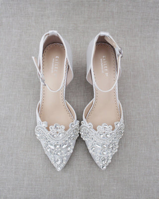 White wedding shoes