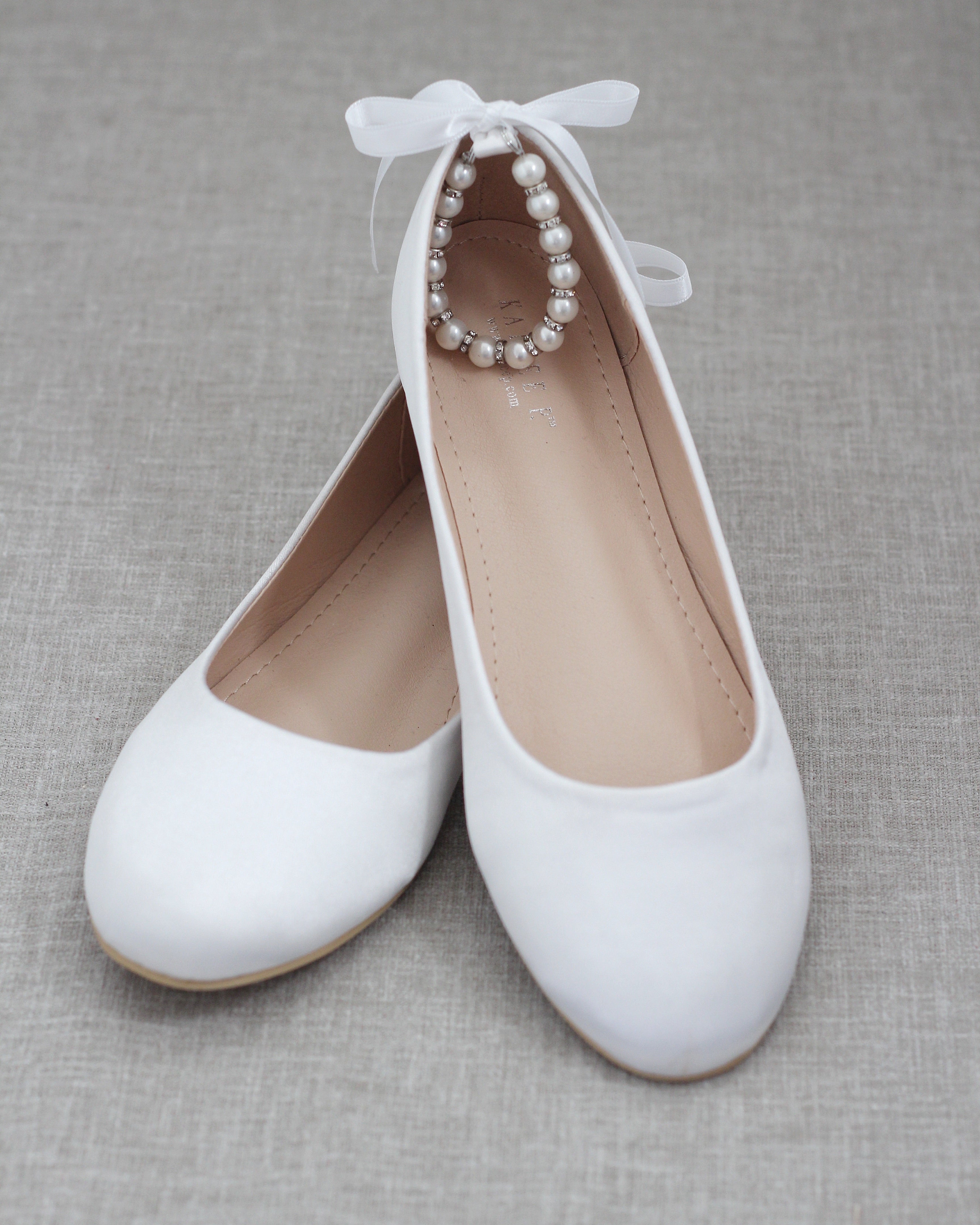 Round toe wedding flats outlet