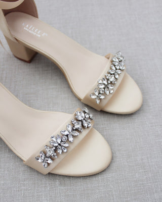 Champagne Block Heel Sandals 