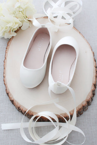 Ivory kids flats