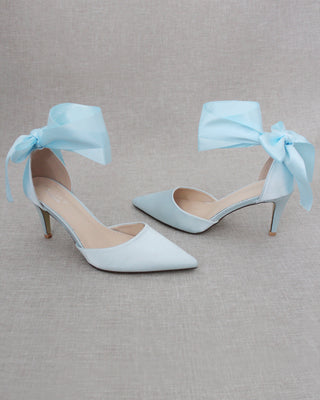 light blue women heels