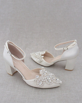 White wedding shoes