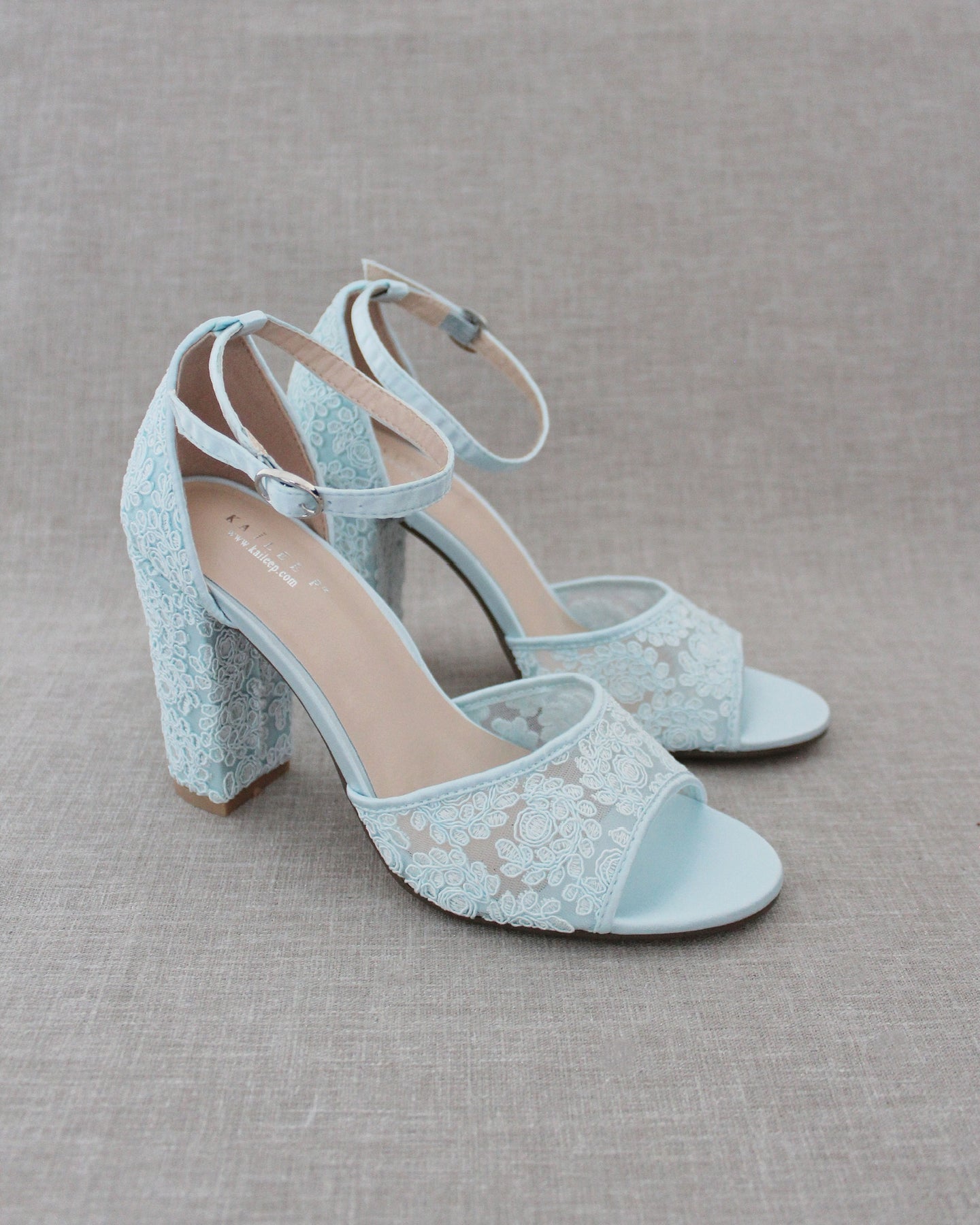 Crochet Lace Block Heel Sandals Women Shoes Bridal shoes