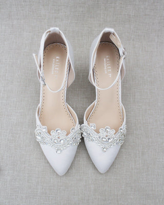 white wedding shoes