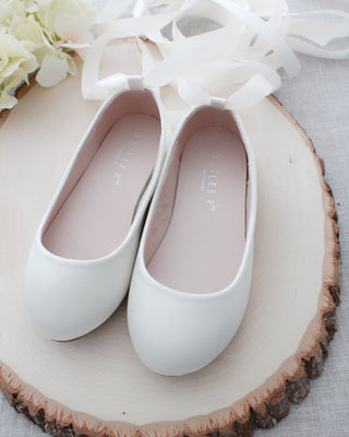 Ivory kids flats